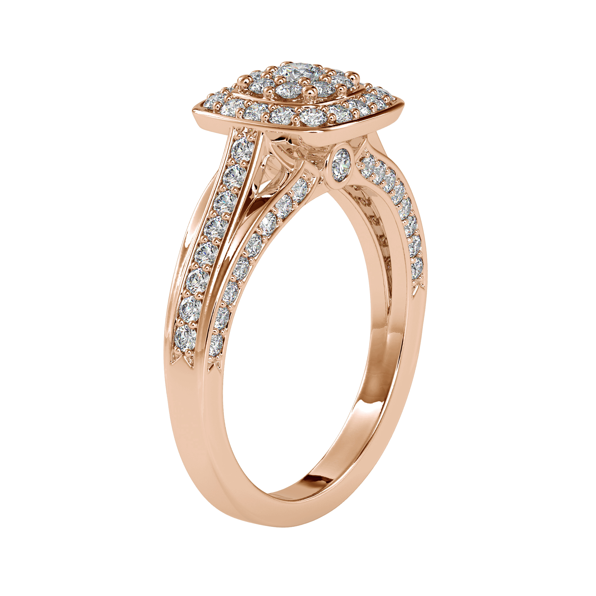 Buy Cushion Cluster Diamond Ring For Women Ring Eva Gems